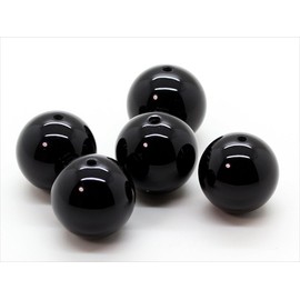 Ishikui (5 Balls Sold Individually) Onyx 0.6 inch (16 mm) Ball Power Stone Creating Rubber 3.3 ft (1 m) + Thread Wire & Bracelet Instruction Manual Included [t013]