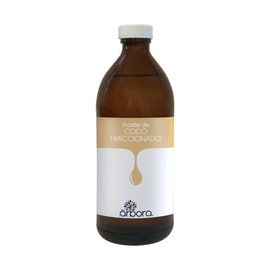 ÁRBORA Aceite de Coco Fraccionado Certificado - Ideal como aceite para masaje, para mezclar con aceites esenciales o usar en preparaciones cosmética