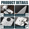 Cabinet Hinges Repair Plate, 8 Pcs Stainless Steel Hinge Repair