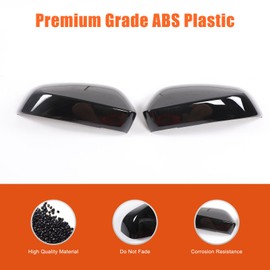 ABS Outside Rearview Mirror Cover Trim Accessories,Compatible with Tacoma 2024+ Mirror Cover Rearview Mirror Protect Covers (Gloss Black, Without Turn Signal)