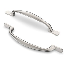 FURNIWARE Pack of 10 Cabinet Handles, 96mm(3.8 Inch) Hole Center Brushed Nickel Cabinet Pulls Kitchen Door Handles Hardware Pulls Kitchen Cabinet Door Handles