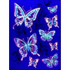 Blacklight Glow Party Temporary Tattoo-1 Sheet -Buttterfly