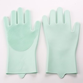 Pet Grooming Glove - Deshedding & Bathing Glove for Dogs & Cats - Gentle Hair Removal, Massage & Cleaning Mitt - Reusable & Easy to Clean (Green)