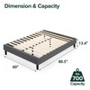 ZINUS Curtis Upholstered Platform Bed Frame, Mattress Foundation, Wood Slat