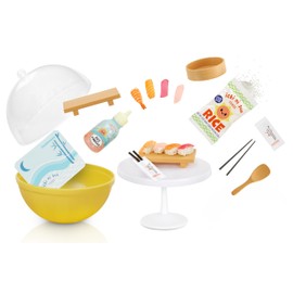 MGA's Miniverse Make It Mini Food Serie 3 - Restaurante de Sushi - 3 Mini Coleccionables - DIY, Juego de Resina, Réplica alimentaria - NO Apta para Consumo - para Coleccionistas de 8+ Años