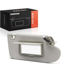 A-Premium Right Passenger Side Sun Visor Compatible with Nissan Altima 2013 2014 2015 2016 2017 2018, with Mirror Light and Card Holder, Gray