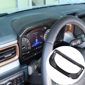 klend-cartrim Carbon Fiber ABS Center Console Dashboard Trim Cover For Ford Maverick 2022-2023