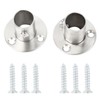 Sourcingmap Stainless Steel Cabinet Clothes Closet Rod Bracket Holder Flange