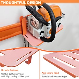 Taeoox Chainsaw Holder, Chainsaw Wall Mount for 12-20in Chainsaw Heavy Duty Chainsaw Rack for Stihl, DEWALT, Oregon, Craftsman, Milwaukee, etc.