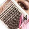 Brown Lash Clusters Kit 50D Natural Dark Brown Eyelash Clusters