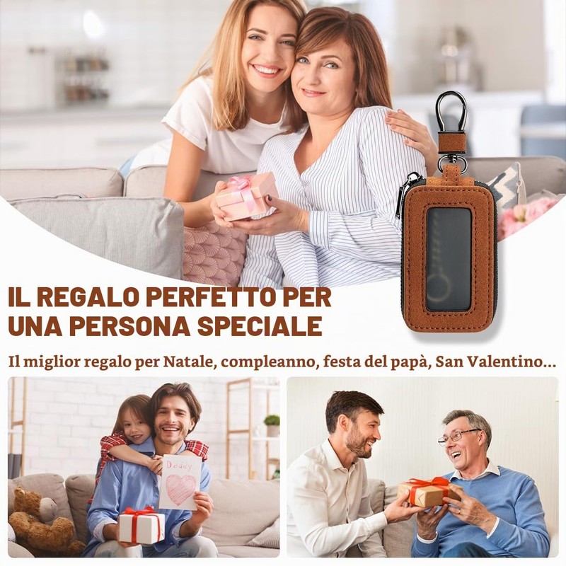 JYNXOR Portachiavi Auto in Pelle Sintetica - Custodia Universale Compatibile