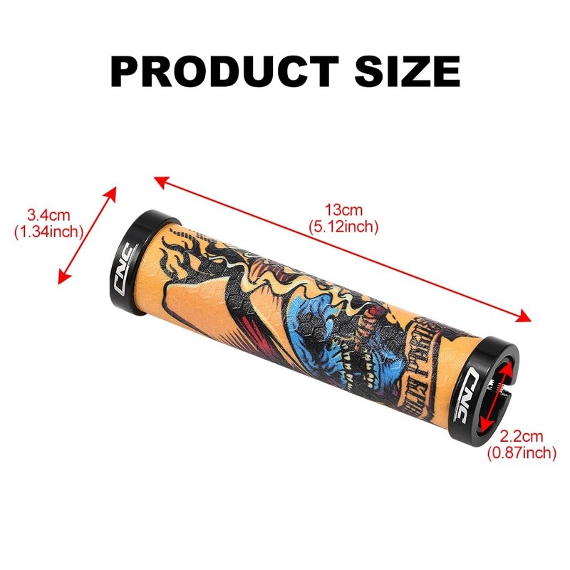 JSCARLIFE Bike Handlebar Grips, Soft Non-Slip Bicycle Handle Grips Bicycle