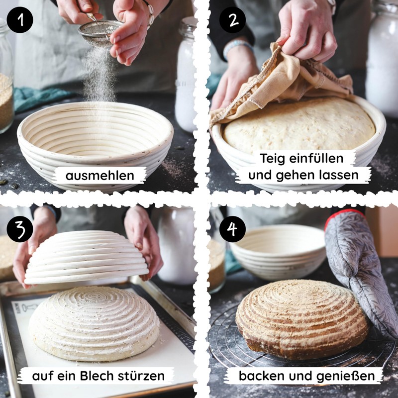 Backefix Proofing Basket Round 23 cm for 500 g to