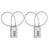 PATIKIL 3 Digit Cable Combination Lock, 2 Cable Locks with