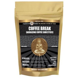 Medicinal Foods Coffee Break Healthy Energy Drink Caffeine-Free Coffee Substitute, Loaded w/Superfoods, such as Chaga, Reishi, and Maca, Non-Acidic, Non-GMO, All-Natural, Organic, Gluten-Free (6oz)