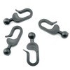 Pro Bamboo Kitchen 50PCS Plastic Hooks 1.5x0.8 inch Gazebo Curtain