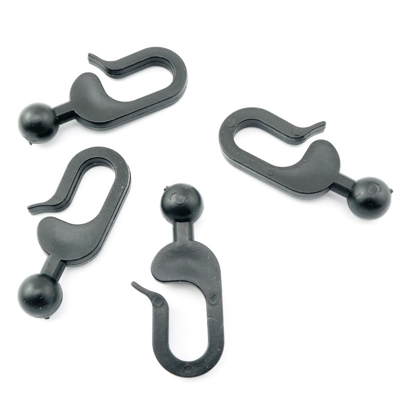 Pro Bamboo Kitchen 50PCS Plastic Hooks 1.5x0.8 inch Gazebo Curtain