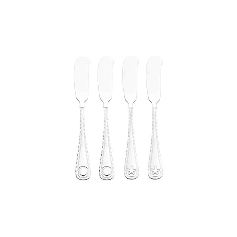 Towle Living Antigua Frost Spreaders, Set Of 4, Stainless Steel