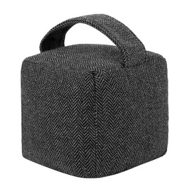 Tapón para puerta, negro, 4 libras, tela, diseño animal, peso mejorado, 6.3 pulgadas