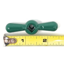 MI MADOL IMPORTS, LLC MADOL Green Metal Replacement Tee Handle with Square Broach Sillcock Tee Hose Bibb Replacement Handle (1) [5400-1] Maneral Cuadrado para Llave de Nariz Universal