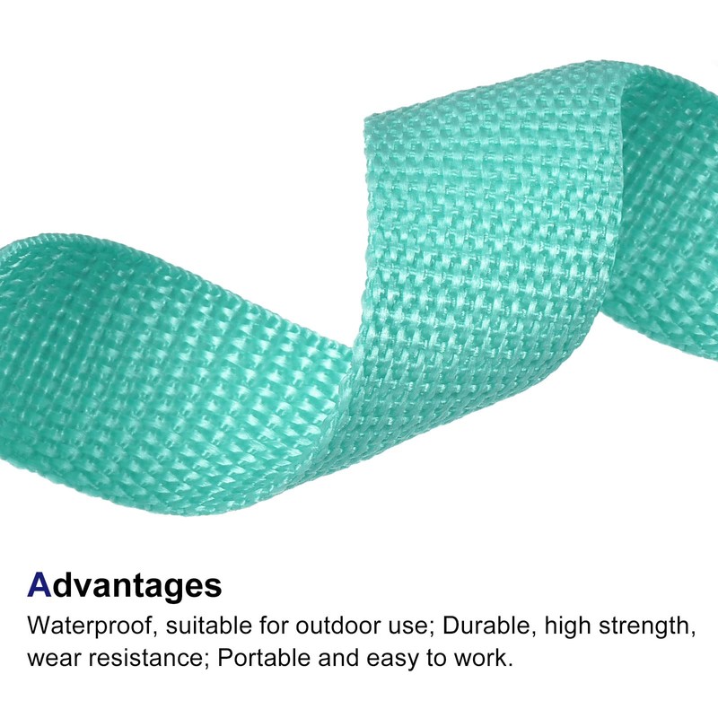 sourcing map Lightweight Polypropylene Webbing Strap 1" 10 Yards Water