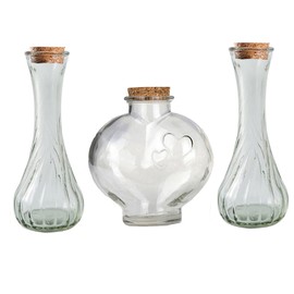 CHENGXINWENHUA Unity Sand Ceremony Set for Wedding Handmade Decorative Jars (4vase)