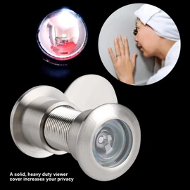 Door Viewer 28 mm Wide Viewing Angle Door Viewer Large with Durable Privacy Cover for Home Office Hotel Door 35 mm - 60 mm (Wire Drawing)