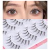 GRTUFOBA 5 Pairs 3D Natural Top Eyelashes Transparent Shaft Soft