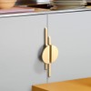Myxekllo Gold Drawer Pulls Half Moon Drawer Pulls, Brushed Gold