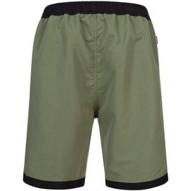 Lonsdale Men's Clennell Swimming Trunks, Black/Olive