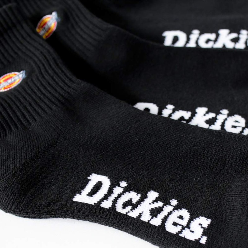 Dickies Socks, Logo Embroidered, Bottom Pile, Crew Socks, White, Black,