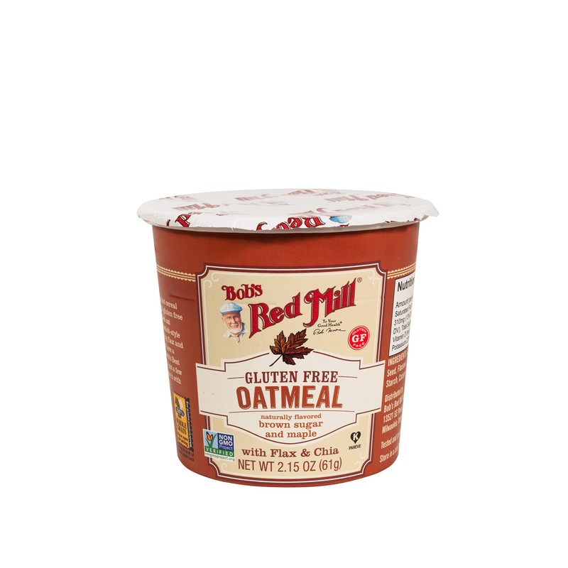 Bob's Red Mill GF Oatmeal Cup, Maple & Brown Sugar,