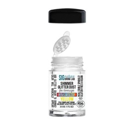 Color Series Shimmer Glittter Dust for Beverages 3 Gram Sprinkler (Yellow)