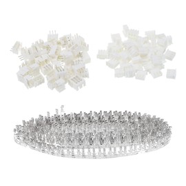 sourcing map 2.54mm Pitch XH Connector Kits 3 Pin Male Female Header Right Angle Socket Housing Cable Adapter and Crimp DIP Kits, 30 Set(150pcs)