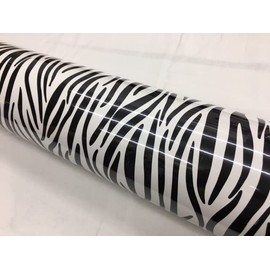 Cutting Sheet Zebra Pattern 59.8 x 11.8 inches (152 x 30 cm), Glossy Wrapping Sheet, Zebra Sticker
