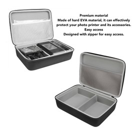Storage Case Black, Hard Case for Selphy CP1500, CP1300, CP1200 Photo Printer, Shockproof, Dustproof and Waterproof, with Hand Strap