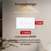 LOUYSGEN Light Switch 118X72X34MM Size No Neutral Wire No WiFi,Tempered