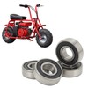 4PCs Front and Rear Wheel Bearing, 6202?RS Chrome Steel Bearing