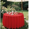 SietDESEO 2 Pack Red Tablecloth Round 84 x 84 Plastic