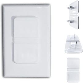 White Double Outlet Covers Baby Proofing (10 Pack, 20 Sockets) | Baby Proof Plug Covers for Electrical Outlets | Safe & Secure Baby Safety Products | Childproof Socket Covers Protect Toddlers & Babies