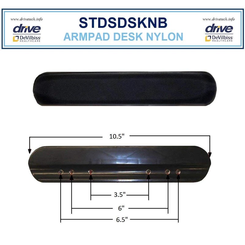 Complete Medical Arm Rest Pad Desk Length Nylon Universal for