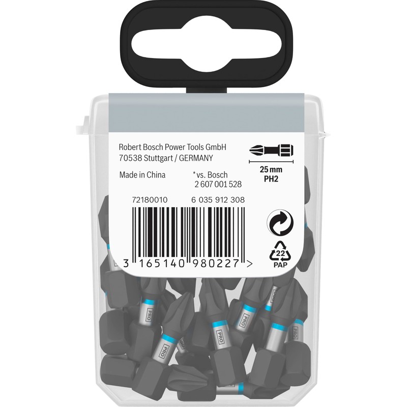 Bosch 25x PRO Phillips Impact Bit (95 x 128 mm,