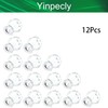 Yinpecly 12PCS Mini Acrylic Pull Knobs, Self Adhesive Cabinet Pull