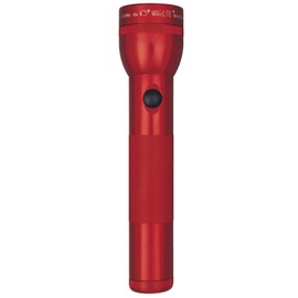 Maglite Heavy-Duty Incandescent 2-Cell D Flashlight in Display Box, Red