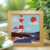 INFUNLY 2PCS Sea Lighthouse Punch Needle Embroidery Kit for Beginners