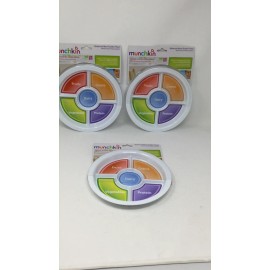 Munchkin 3 Munchkin Balanced Meal Toddler Plate 8" New  Nursery School Daycare  Portion