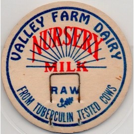 Milk Bottle Cap - Valley Farm Dairy - (maverick ?- Salem Oregon ?) -  RAW MILK