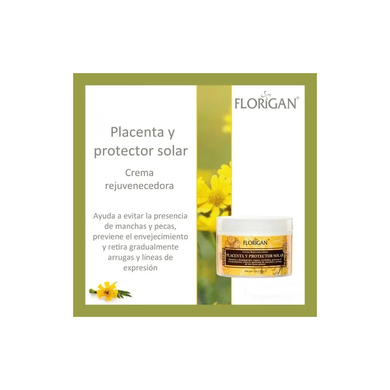 Crema Placenta Y Protector Solar Florigan 350g 3 Piezas