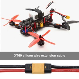 OTOTEC 4 Stück XT60 weibliche Kabel XT60 Stecker Kabel Ersatz XT60 Stecker Buchse Anschluss Zubehör für Drohnen UAV Flugzeuge Jets 12AWG 15cm