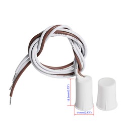 Aoje-Link RC-33A NC & NO Recessed Wired Security Window Door Contact Sensor Alarm Magnetic Reed Switch for Home Security Access Control and Burglar Alarm Systems White 2pcs